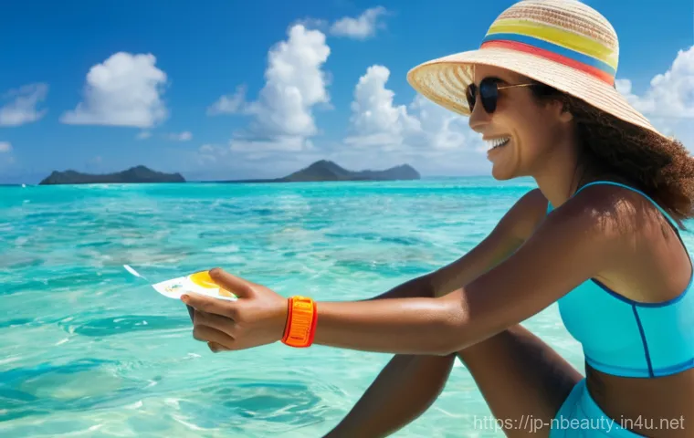 천연화장품 자외선 차단제 추천 - **Prompt 1: Gentle Natural UV Care for Sensitive Skin**
    A close-up portrait of a serene young wo...