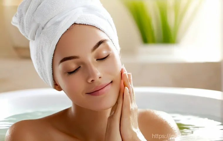 천연화장품 피부타입별 세정력 비교 - **Prompt 2: Post-Cleansing Glow with Environmental Consciousness**
    A bright and uplifting image ...